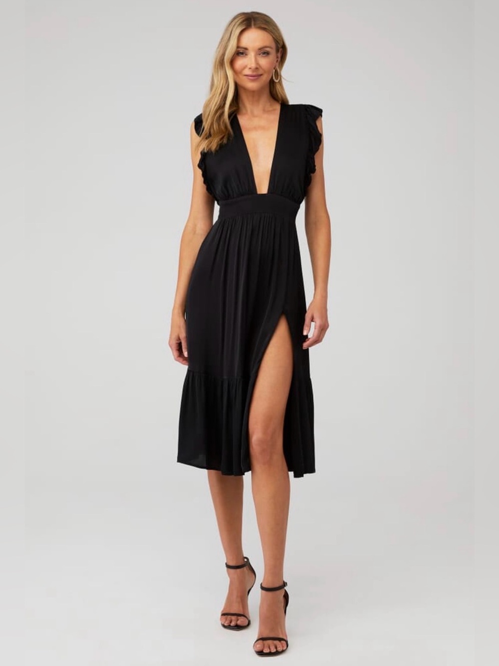STILLWATER The Jessie Midi Dress Black Size Medium